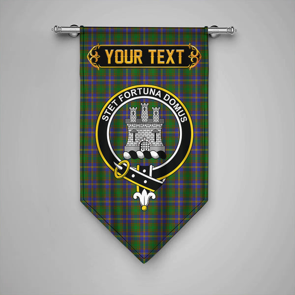 Scottish Strange of Balkaskie Clan Crest Tartan Gonfalon Custom Personalized Tartan Plaid