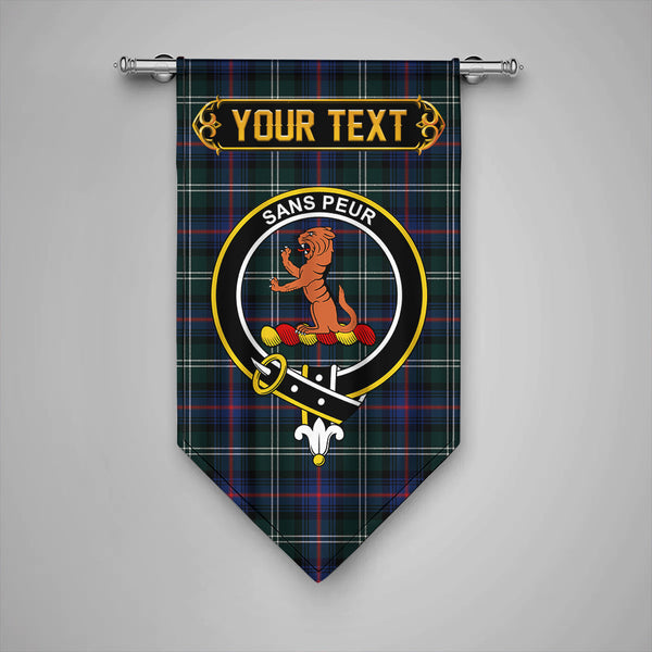 Scottish Sutherland Modern Clan Crest Tartan Gonfalon Custom Personalized Tartan Plaid