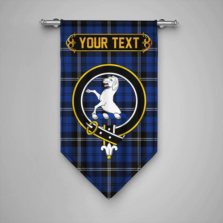 Scottish Swan Modern Clan Crest Tartan Gonfalon Custom Personalized Tartan Plaid