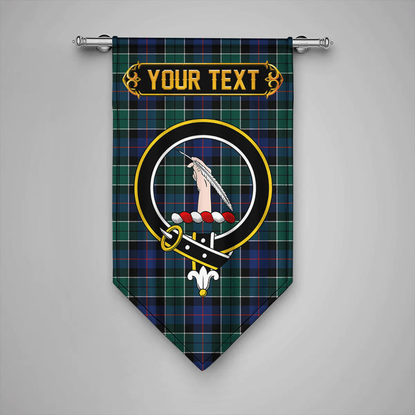 Scottish Syme Modern Clan Crest Tartan Gonfalon Custom Personalized Tartan Plaid