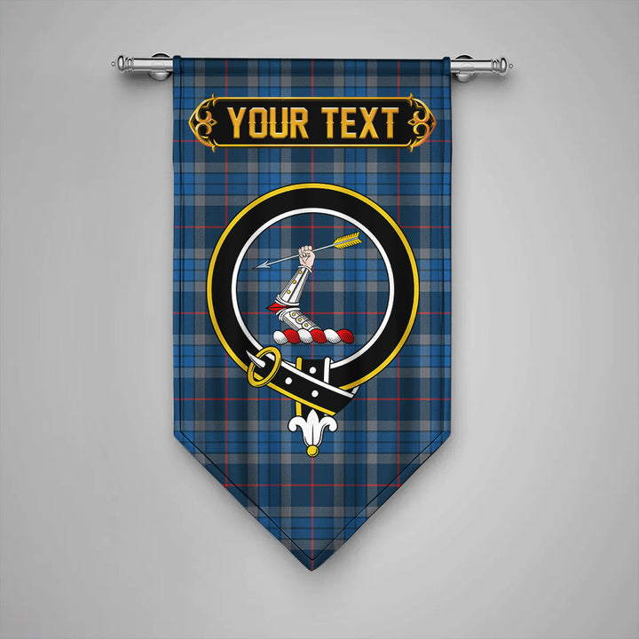 Scottish Thorburn (Thurburn) Modern Clan Crest Tartan Gonfalon Custom Personalized Tartan Plaid
