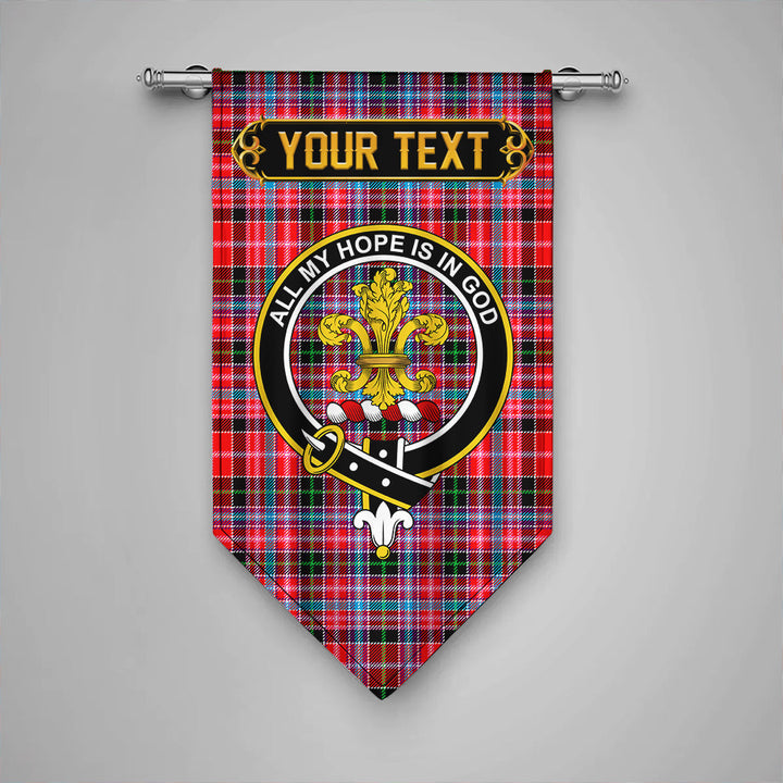 Scottish Udny Clan Crest Tartan Gonfalon Custom Personalized Tartan Plaid
