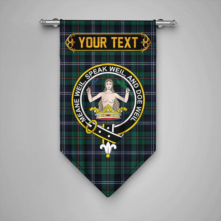 Scottish Urquhart Modern Clan Crest Tartan Gonfalon Custom Personalized Tartan Plaid