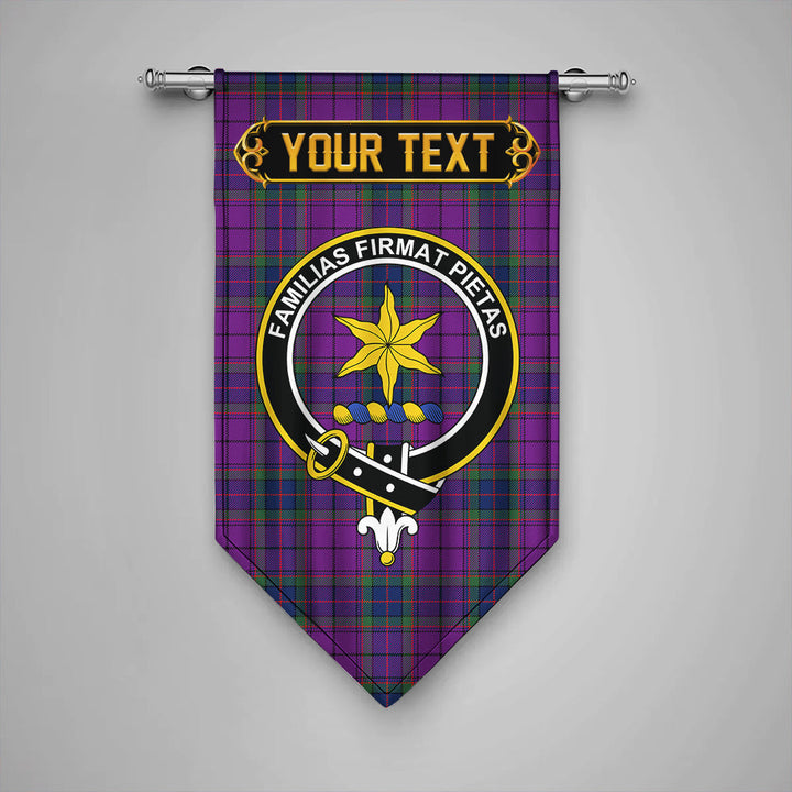 Scottish Wardlaw Modern Clan Crest Tartan Gonfalon Custom Personalized Tartan Plaid