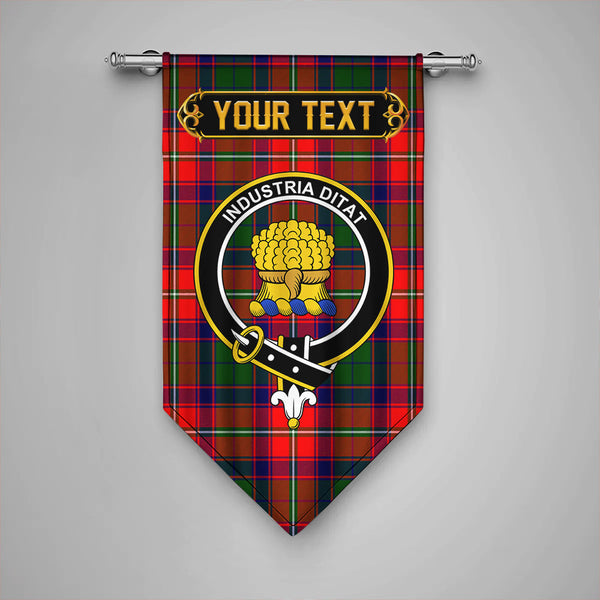 Scottish Wauchope Clan Crest Tartan Gonfalon Custom Personalized Tartan Plaid