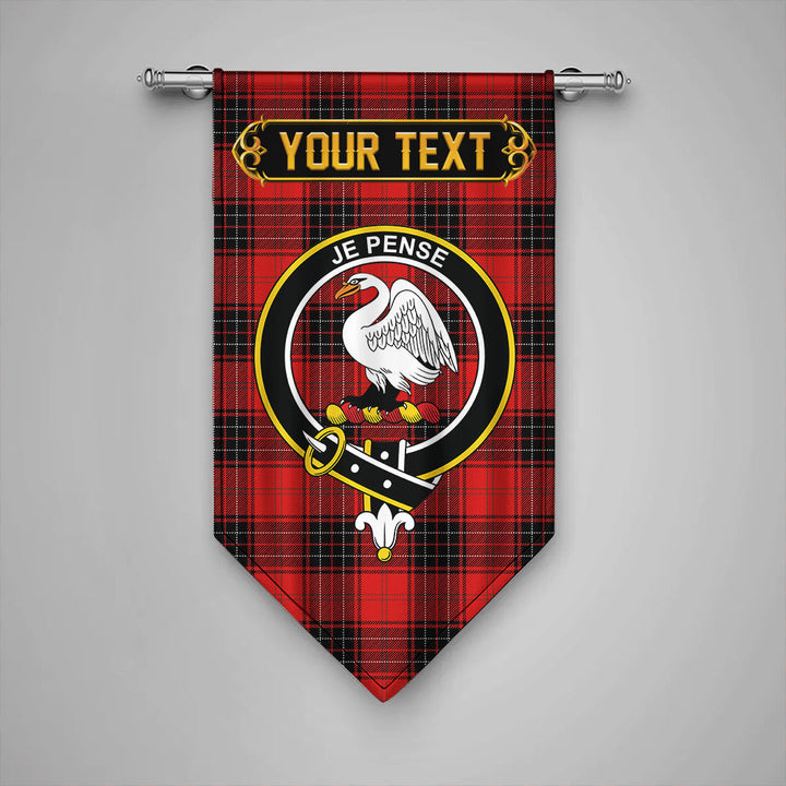 Scottish Wemyss Modern Clan Crest Tartan Gonfalon Custom Personalized Tartan Plaid