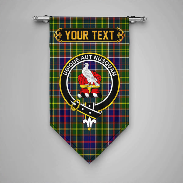 Scottish Whitefoord Modern Clan Crest Tartan Gonfalon Custom Personalized Tartan Plaid