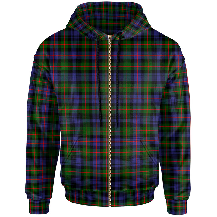 Scottish Murray of Atholl Modern Clan Tartan Hoodie Zip Tartan Plaid