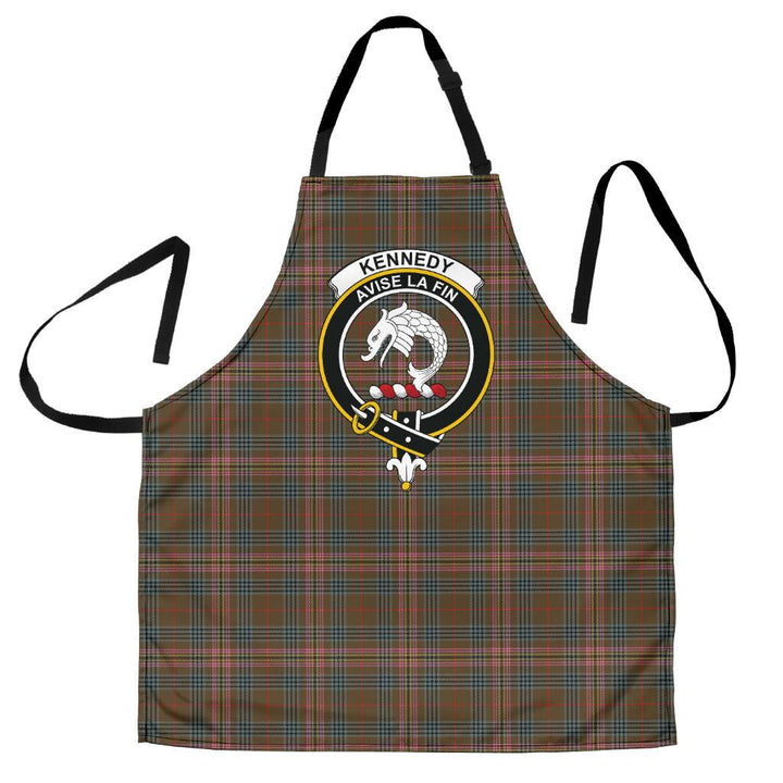 Scottish Kennedy Weathered Clan Crest Tartan Apron Tartan Plaid 1