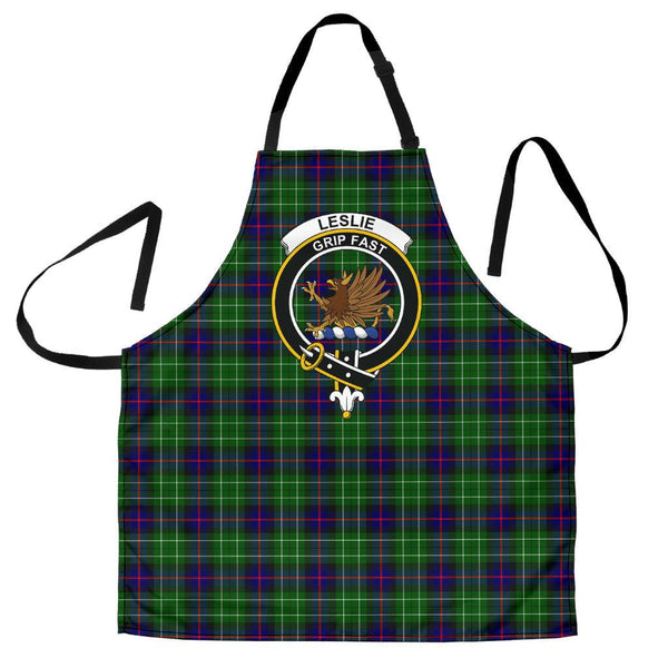 Scottish Leslie Hunting Clan Crest Tartan Apron Tartan Plaid 1