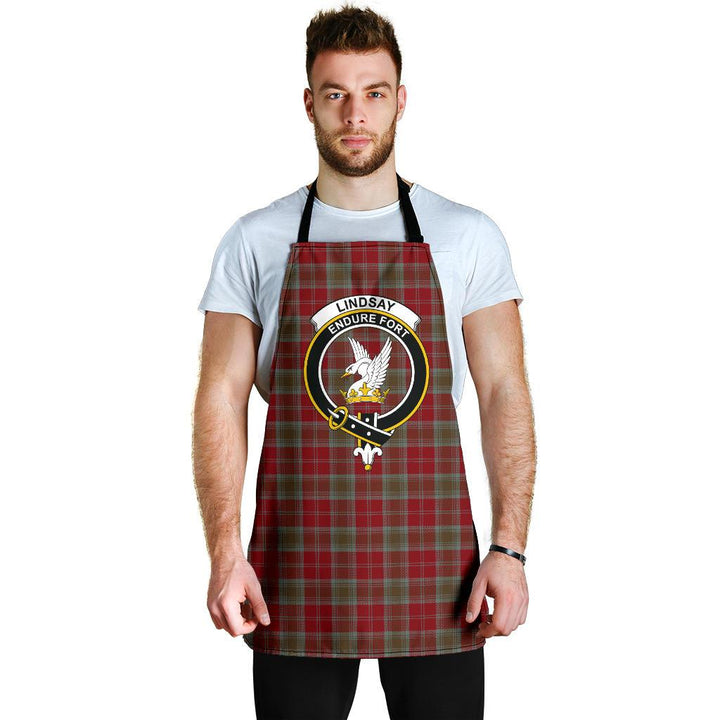 Scottish Lindsay Weathered Clan Crest Tartan Apron Tartan Plaid 6