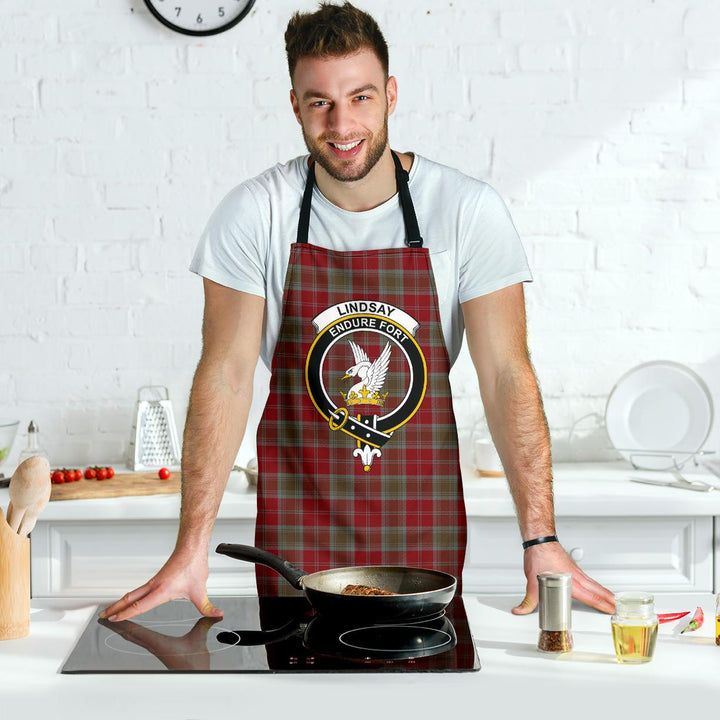Scottish Lindsay Weathered Clan Crest Tartan Apron Tartan Plaid 7