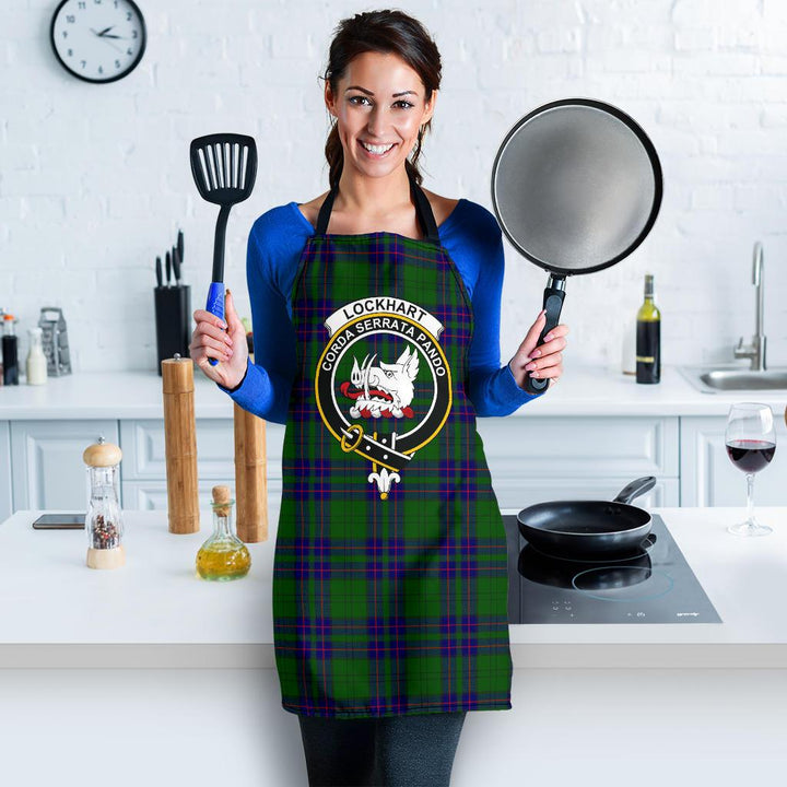 Scottish Lockhart Modern Clan Crest Tartan Apron Tartan Plaid 3