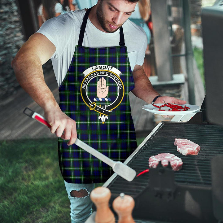 Scottish Lamont Modern Clan Crest Tartan Apron Tartan Plaid 8