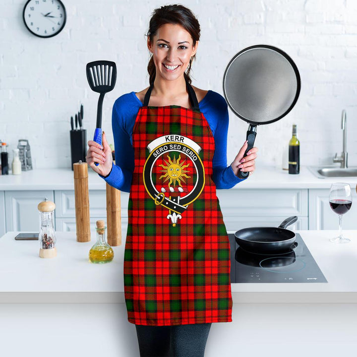 Scottish Kerr Modern Clan Crest Tartan Apron Tartan Plaid 3