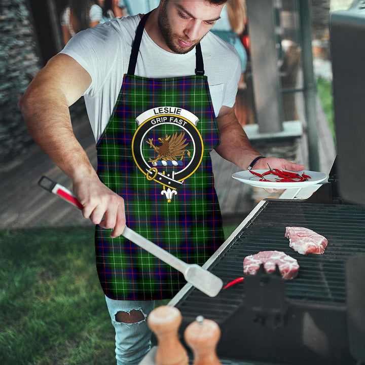 Scottish Leslie Hunting Clan Crest Tartan Apron Tartan Plaid 8