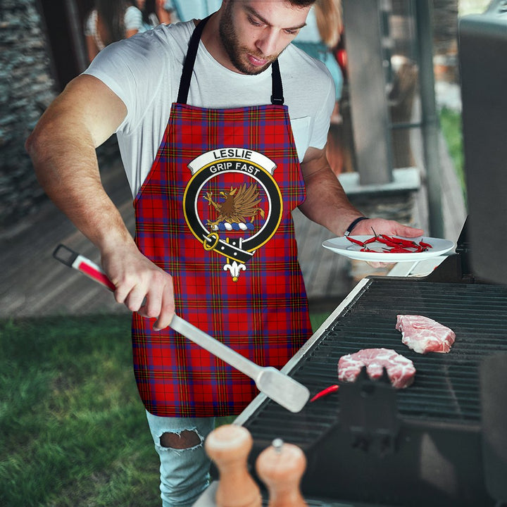 Scottish Leslie Modern Clan Crest Tartan Apron Tartan Plaid 8