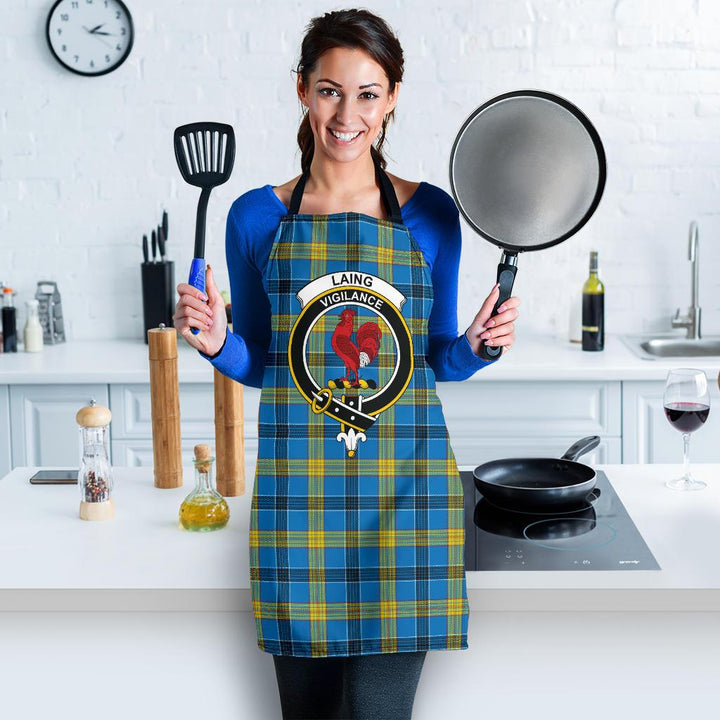 Scottish Laing Clan Crest Tartan Apron Tartan Plaid 3
