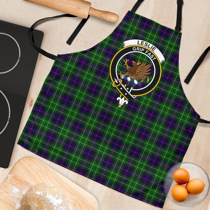Scottish Leslie Hunting Clan Crest Tartan Apron Tartan Plaid 4