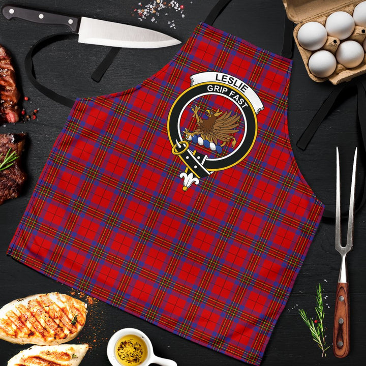 Scottish Leslie Modern Clan Crest Tartan Apron Tartan Plaid 9