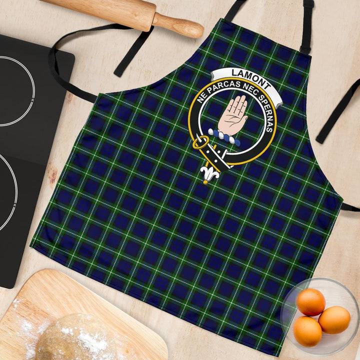 Scottish Lamont Modern Clan Crest Tartan Apron Tartan Plaid 4