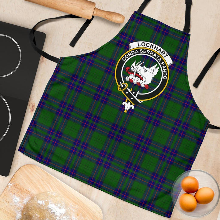 Scottish Lockhart Modern Clan Crest Tartan Apron Tartan Plaid 4