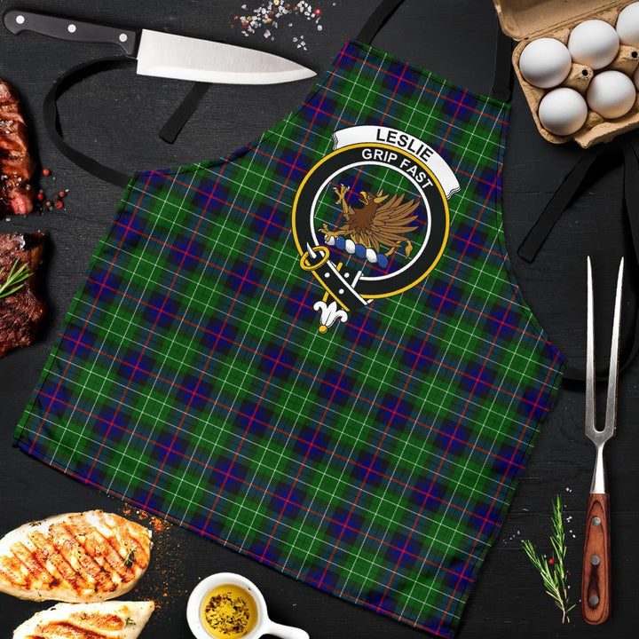 Scottish Leslie Hunting Clan Crest Tartan Apron Tartan Plaid 9