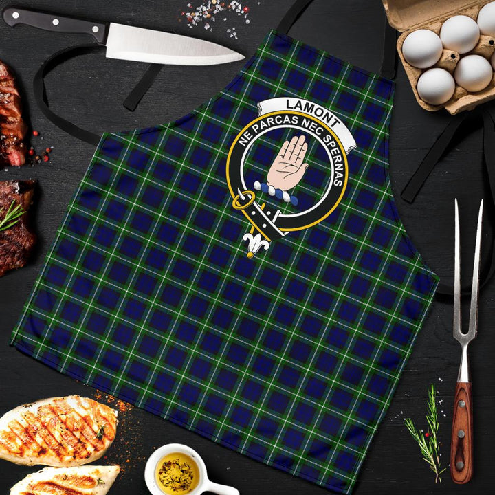 Scottish Lamont Modern Clan Crest Tartan Apron Tartan Plaid 9