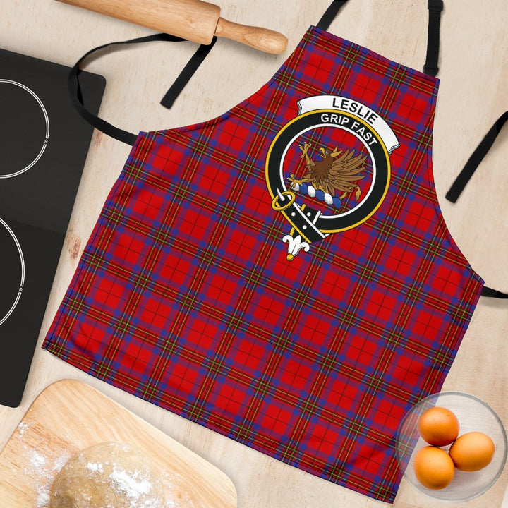 Scottish Leslie Modern Clan Crest Tartan Apron Tartan Plaid 4