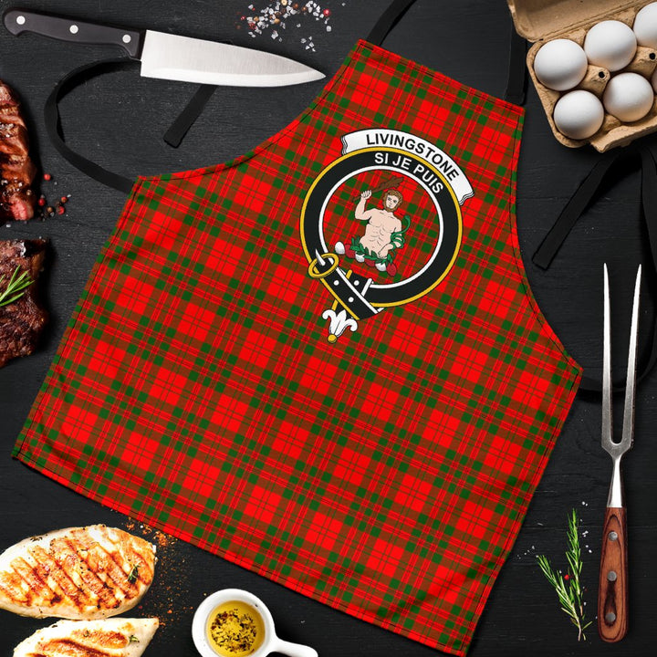 Scottish Livingstone Modern Clan Crest Tartan Apron Tartan Plaid 9