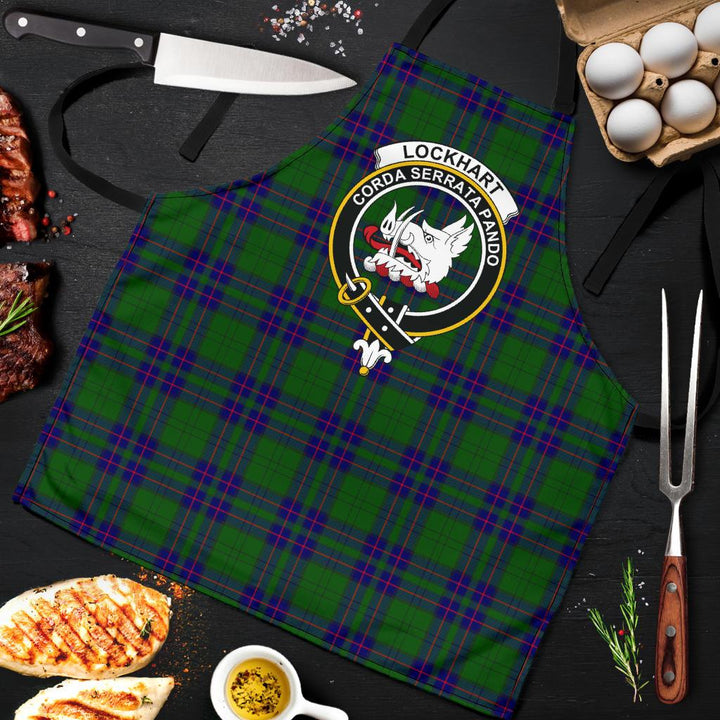 Scottish Lockhart Modern Clan Crest Tartan Apron Tartan Plaid 9