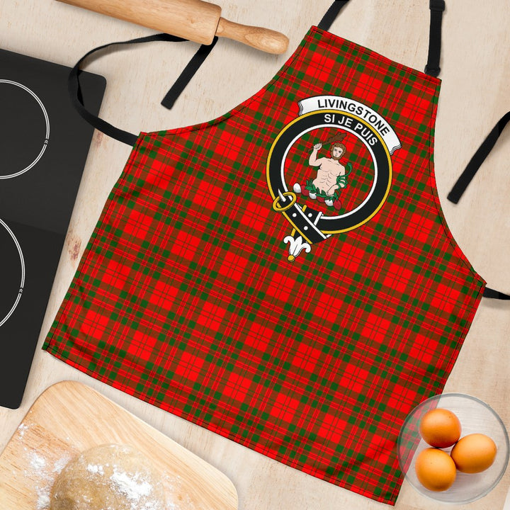 Scottish Livingstone Modern Clan Crest Tartan Apron Tartan Plaid 4