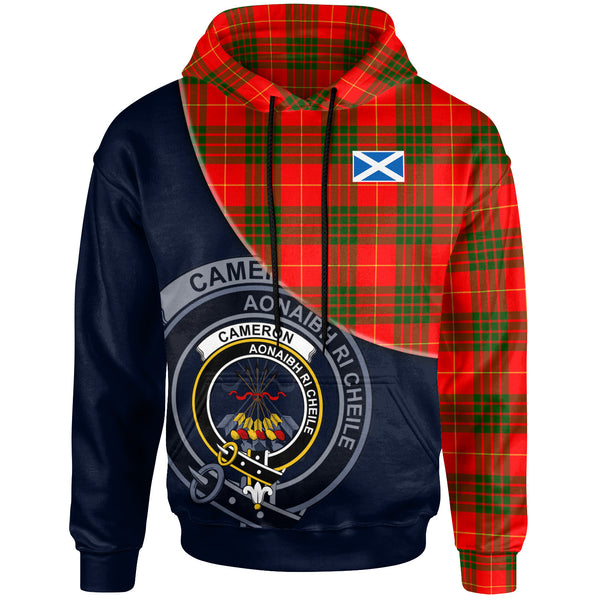 Scottish Cameron Clan Crest Tartan Hoodie - Bend Style