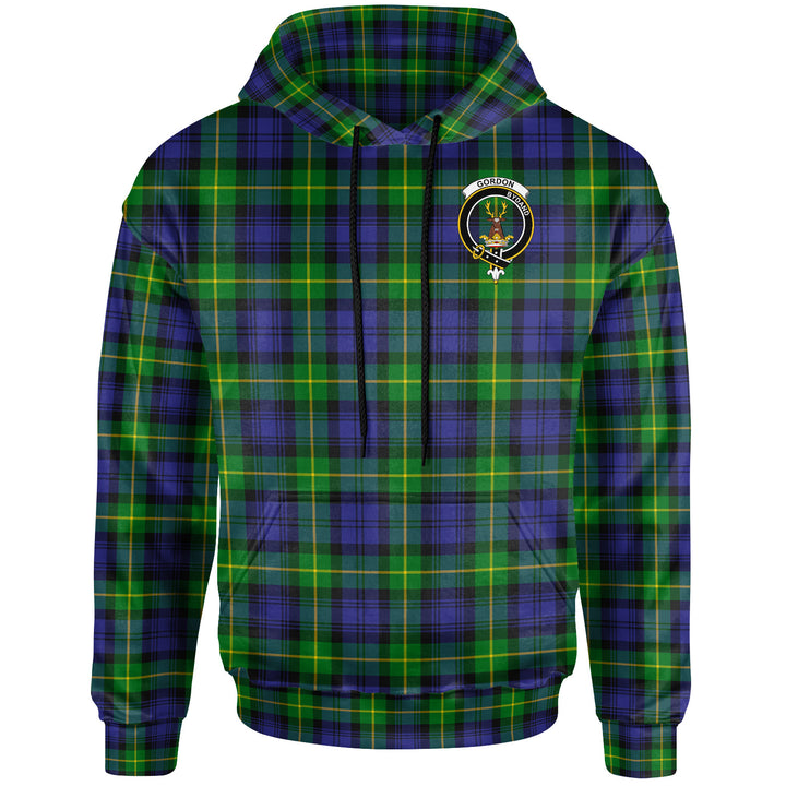 Scottish Gordon Clan Crest Tartan Hoodie Front Side Tartan Plaid