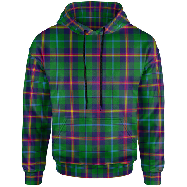 Scottish Young Modern Clan Tartan Hoodie Front Side Tartan Plaid