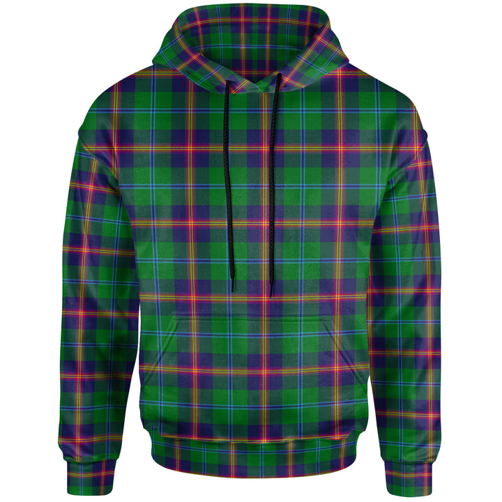Scottish Young Modern Clan Tartan Hoodie Front Side Tartan Plaid