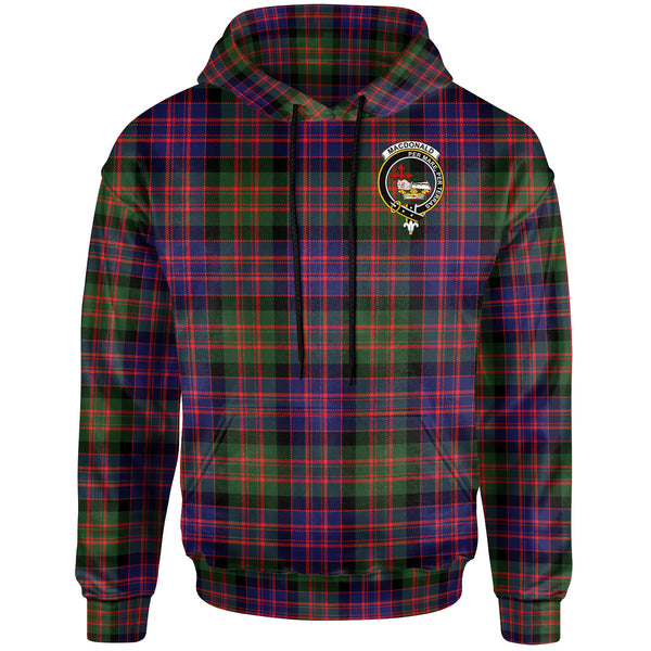 Scottish MacDonald (Clan Donald) Clan Crest Tartan Hoodie Front Side Tartan Plaid