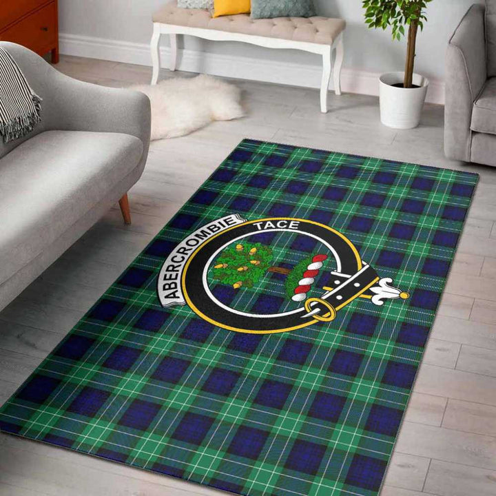 Scottish Abercrombie Clan Crest Tartan Area Rug Tartan Plaid 1