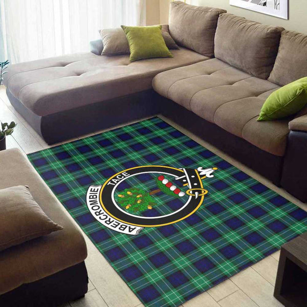 Scottish Abercrombie Clan Crest Tartan Area Rug Tartan Plaid 2
