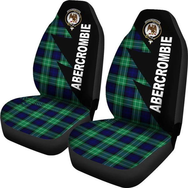 Scottish Abercrombie Clan Crest Tartan Car Seat Covers - Flash Style 2