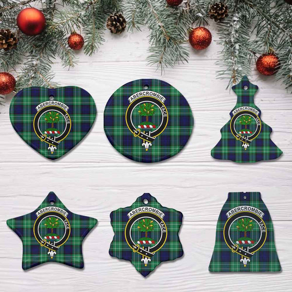 Scottish Abercrombie Clan Crest Tartan Ceramic Ornament All Tartan Plaid