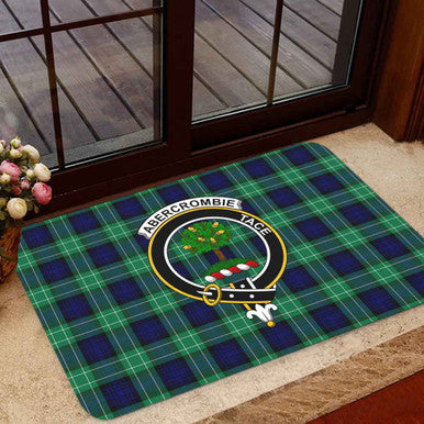 Scottish Abercrombie Clan Crest Tartan Door Mat Tartan Plaid 1