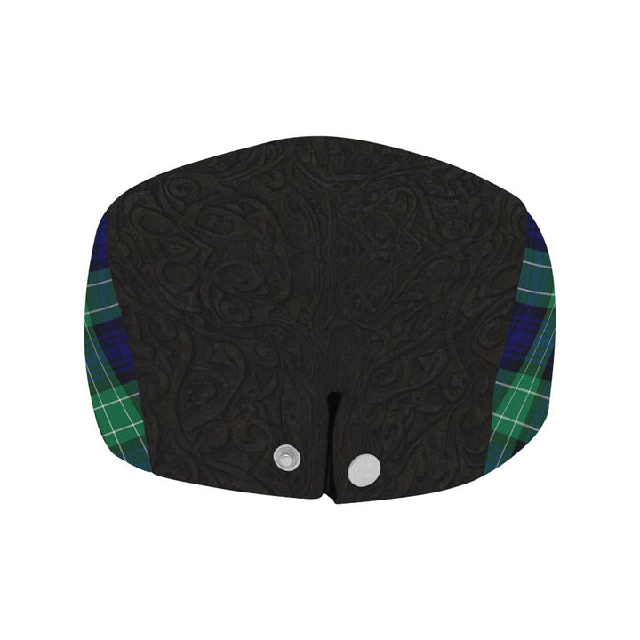 Scottish Abercrombie Clan Crest Tartan Flat Cap - Scratch Style Tartan Plaid 4