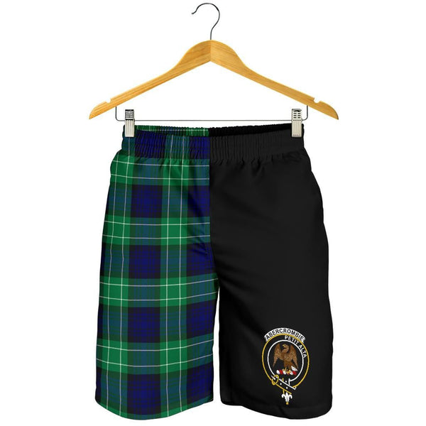 Scottish Abercrombie Clan Crest Tartan Half of Me Men's Shorts
