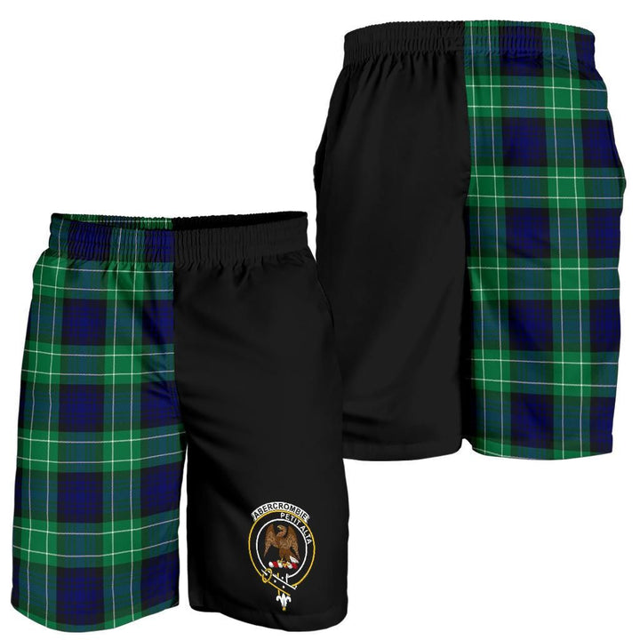 Scottish Abercrombie Clan Crest Tartan Half of Me Men's Shorts