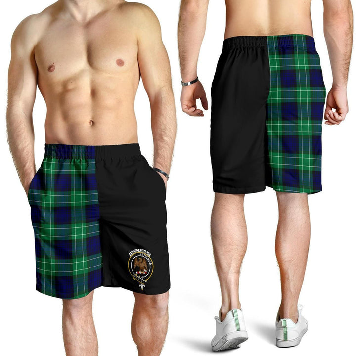 Scottish Abercrombie Clan Crest Tartan Half of Me Men's Shorts