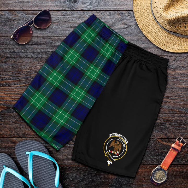 Scottish Abercrombie Clan Crest Tartan Half of Me Men's Shorts