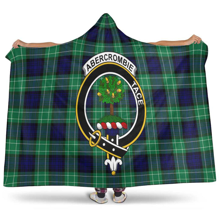 Scottish Abercrombie Clan Crest Tartan Hooded Blanket Tartan Plaid 1