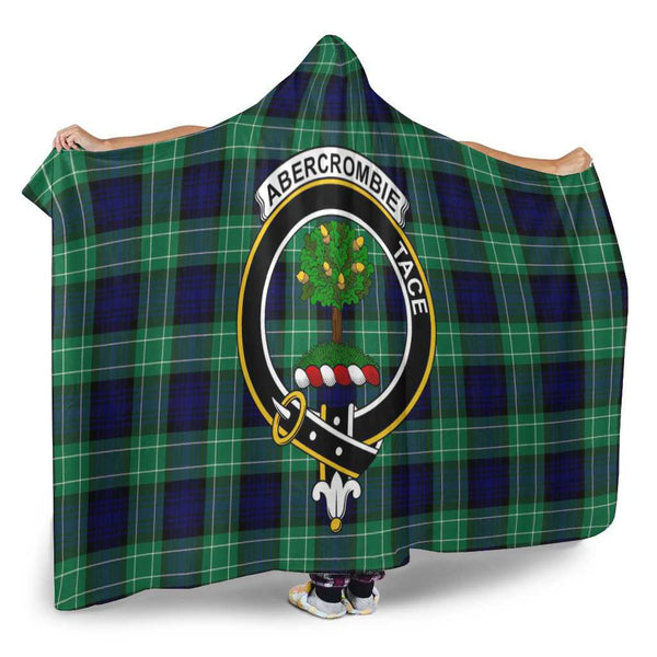 Scottish Abercrombie Clan Crest Tartan Hooded Blanket Tartan Plaid 2