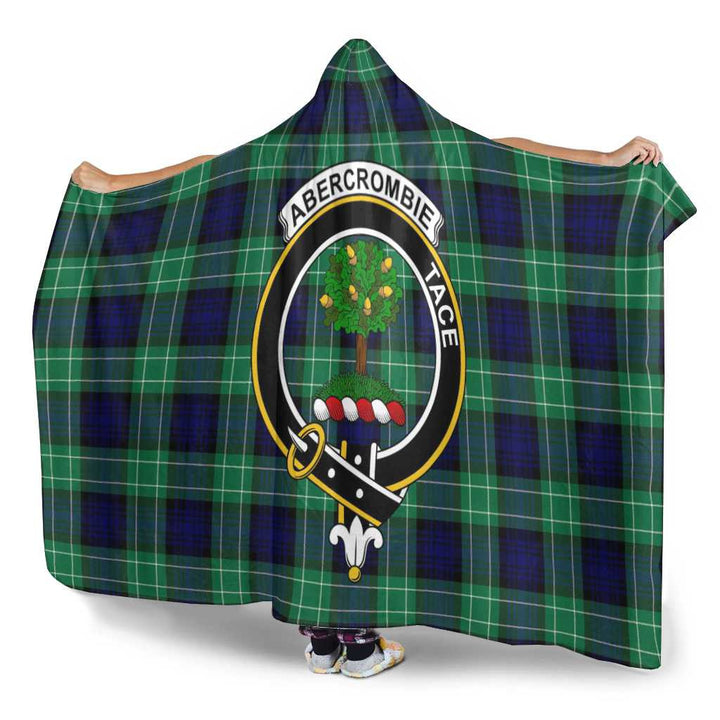 Scottish Abercrombie Clan Crest Tartan Hooded Blanket Tartan Plaid 3